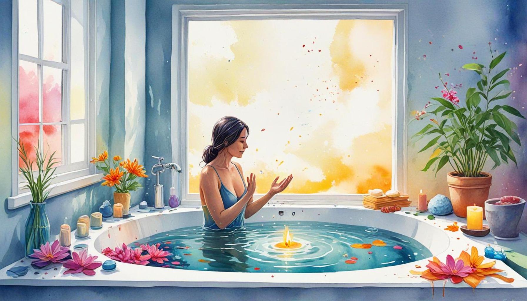 Transforming Bathing into a Ritual of Emotional Liberation: Meditation and Stress Relief