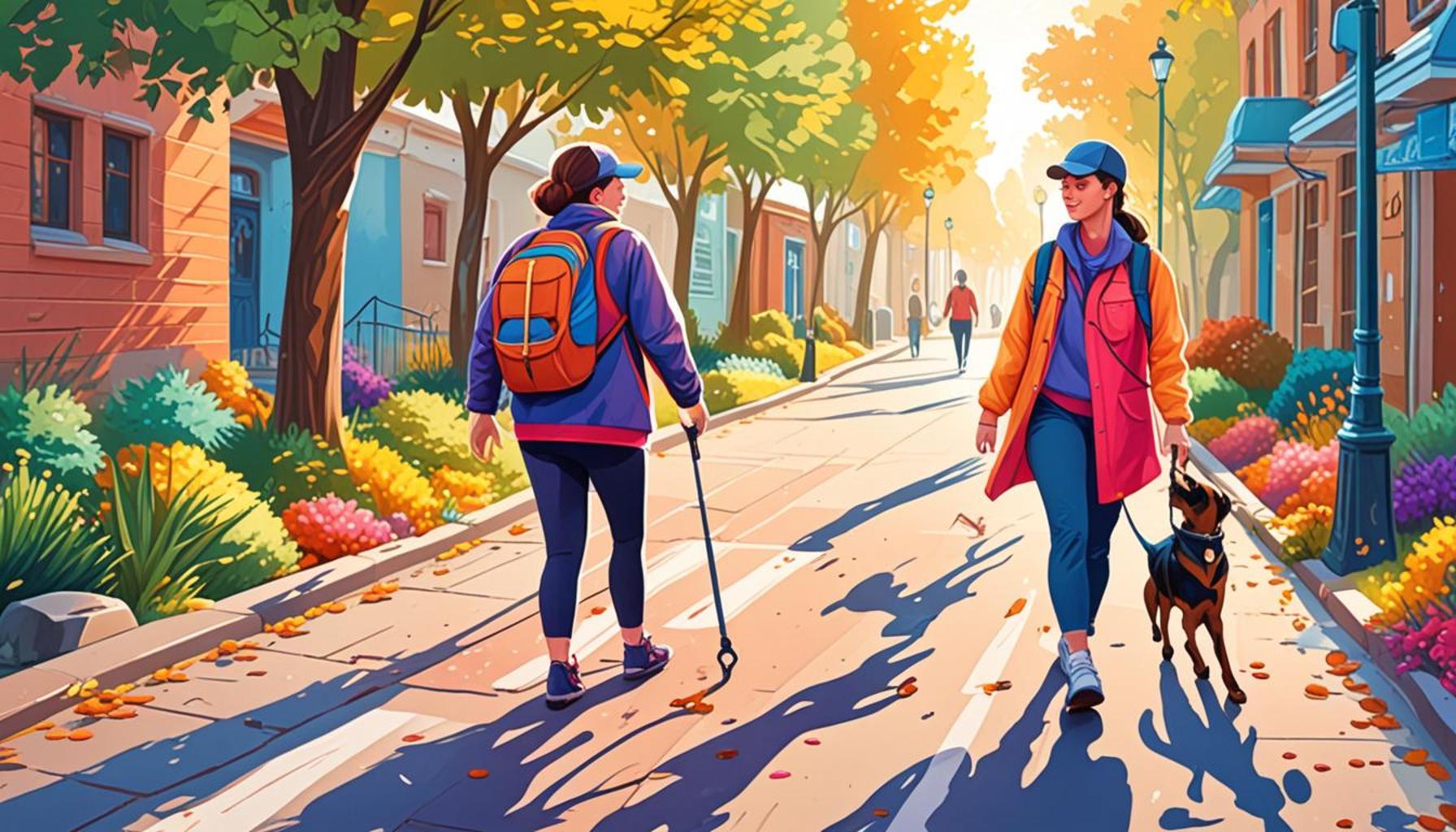 Guide-Leash Walking Tackle Pulling Stops  Focus on Handler